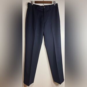 Men’s Haggar Dress Pant, Navy Blue, Classic Fit Cool 18, W32 x L32